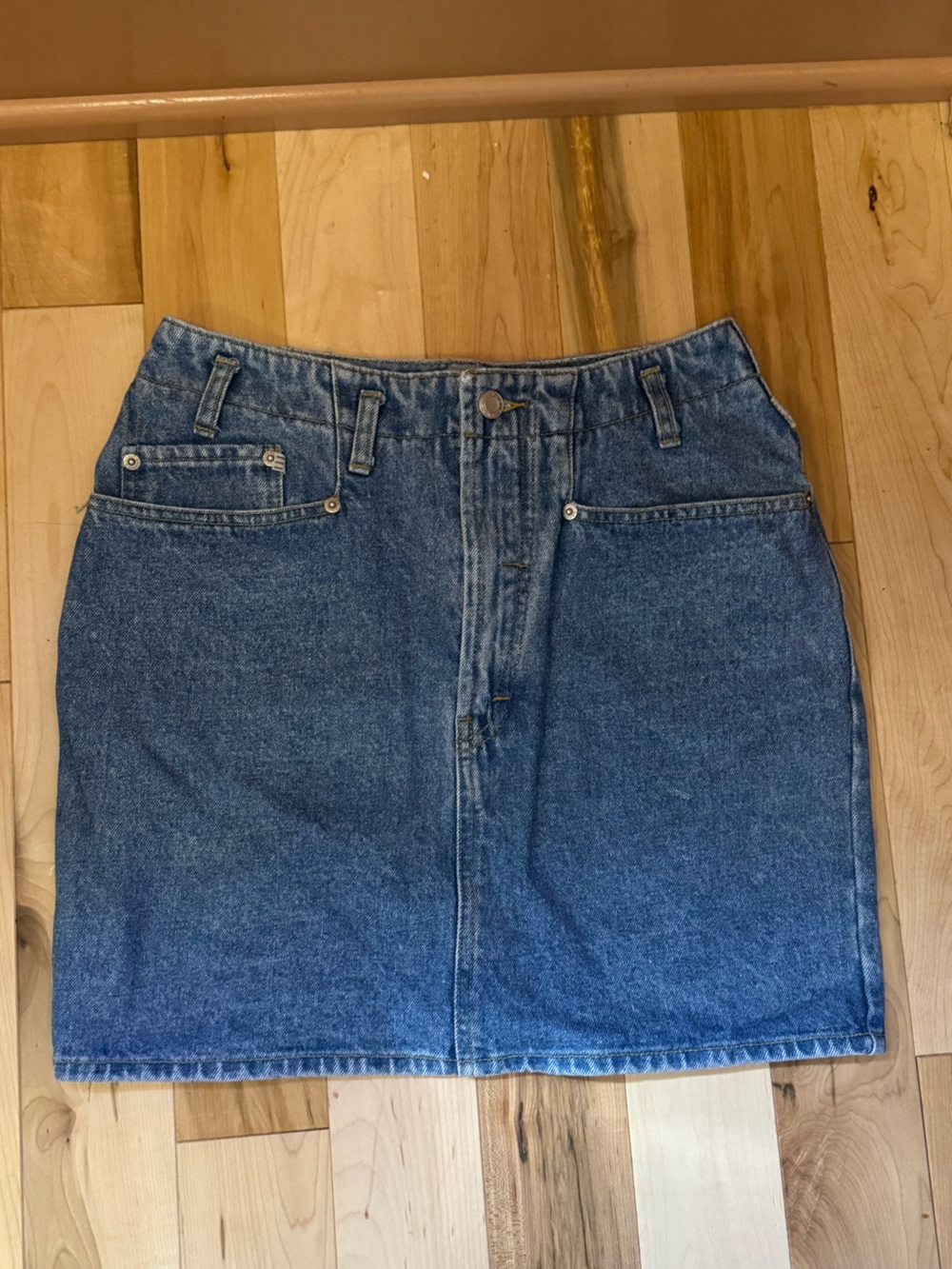 Vintage Esprit High-Waist Blue Women's Denim Jean Mini Skirt